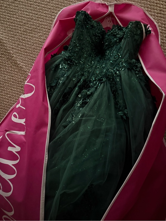 Dresses & Skirts - Emerald Green Beaded Tulle Ball Gown
